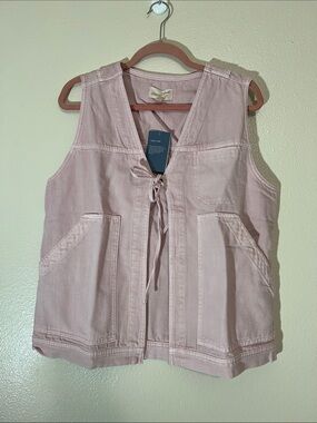 Universal Thread Light Pink Tie-Front Vest